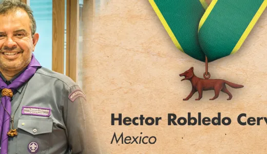Mexico's Hector Robledo Cervantes receives Bronze Wolf Award.