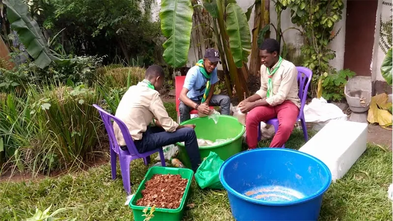 Scouts drive youth-led solutions for positive change in DR Congo! 