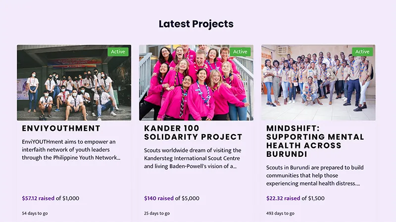 Explore the new Scout Donation Platform! 