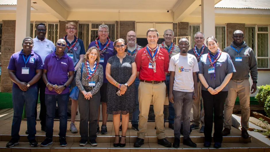 Kenya Scouts Association CEO, colleagues & HP Field Visit participants