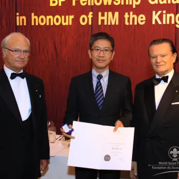 Mr WONG Cham-wah (HK) presented to His Majesty as a new BP Fellow