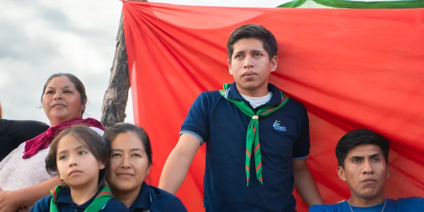 Martín with Scouts